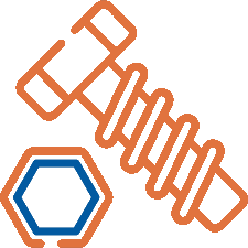 Feature image of Nut and bolt having orange in color